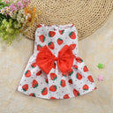 Princess Floral Dog Dress for Female Pets: Cute, Comfortable, Various Sizes  ourlum.com Strawberry S 