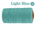 Cotton Macrame Cord Rope Twine String Crafts DIY Bohemia Wedding Decor  ourlum.com SLQ 15 Light Blue  