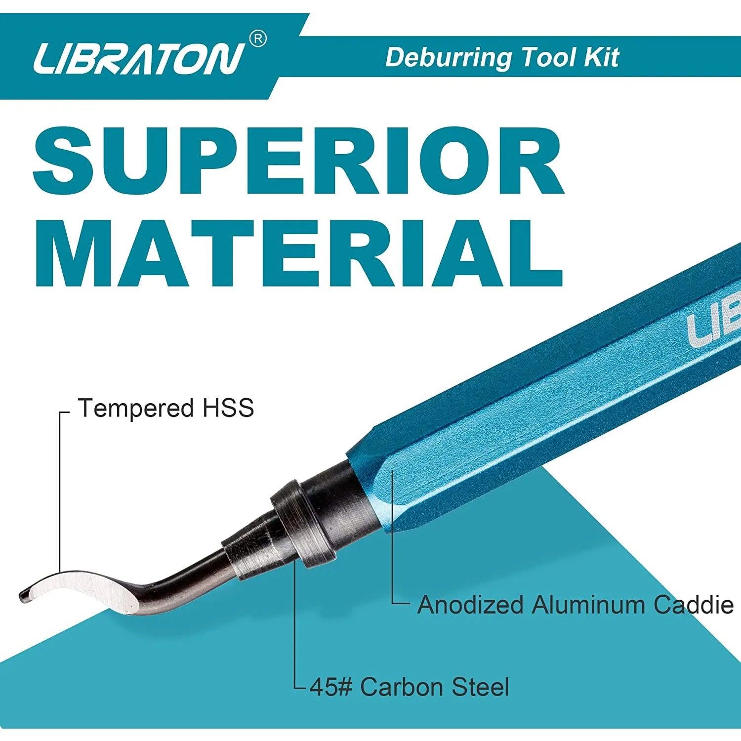 Libraton Precision Deburring Tool Set for Metal, Resin, Plastic & Wood  ourlum.com   