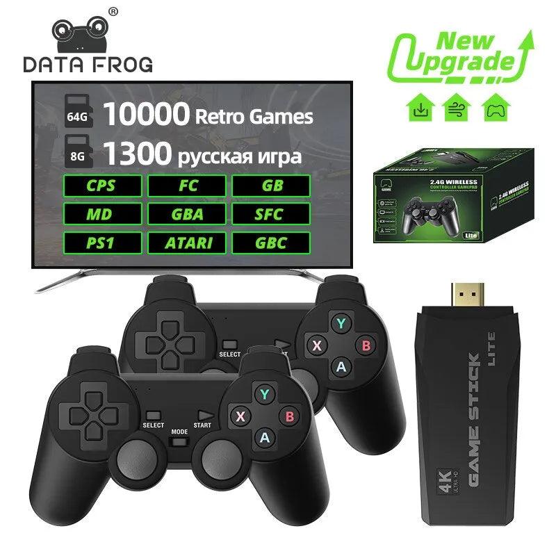 DATA FROG Retro Video Game Console: Wireless 4K Gaming Fun  ourlum.com   