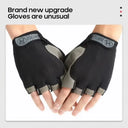 Anti Slip Shock Breathable Half Finger Gloves For Fitness