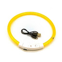 LED Pet Dog Collar Glowing Safety Light USB Flashing Luminous Necklace  ourlum.com S1 Yellow 40cm 