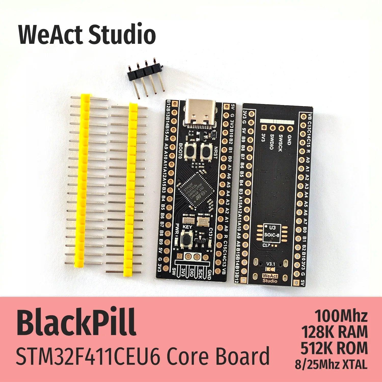 WeAct BlackPill STM32F411 Board: High-Performance Microcontroller & Development Tool  ourlum.com   