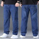 Man Jeans Big Size High Stretch Denim Fabric Large Size Pants