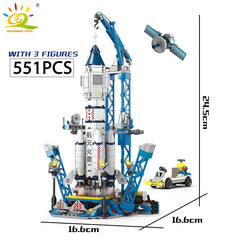 Space Adventure Rocket Building Blocks Set with Astronaut - Kids Toy