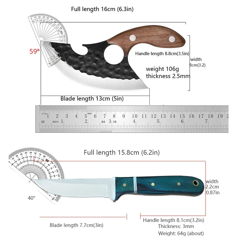 Versatile Stainless Steel Boning Knife with Wood Handle