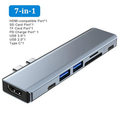 USB C Hub 11 in 1 Type C To 4K HDMI-compatible Adapter with RJ45 SD/TF Card Reader PD Fast Charge for Notebook Laptop Computer