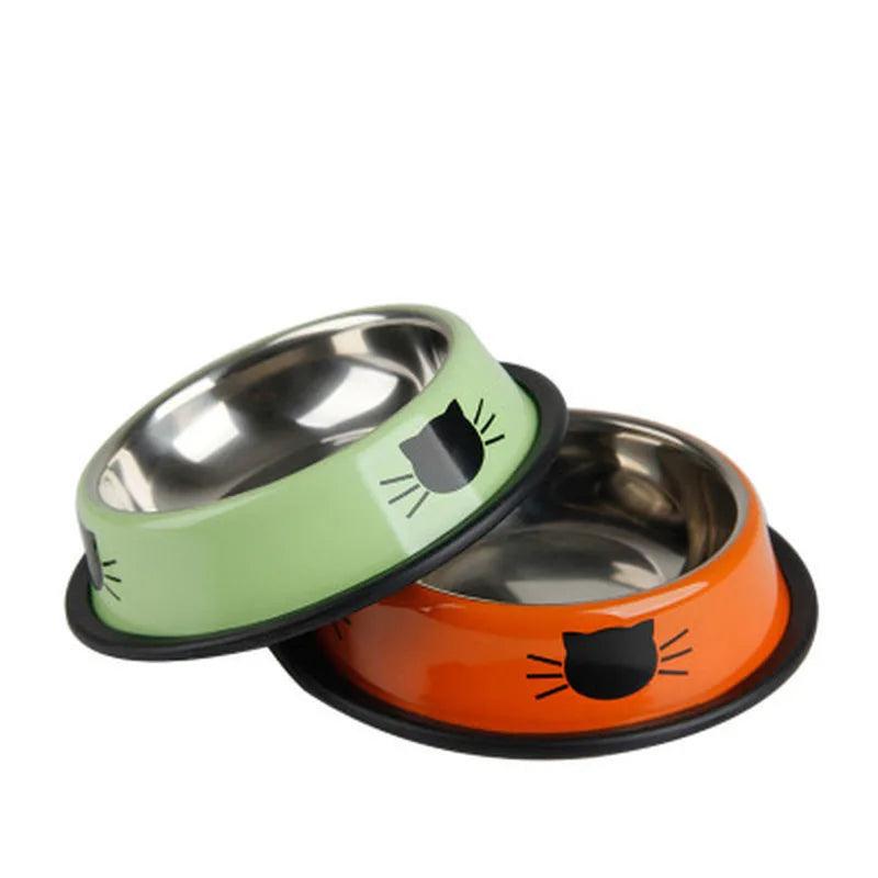 Stainless Steel Cat Feeding Bowl: Durable Non-slip Pet Food Water Bowl  ourlum.com   