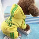 Small Dog Autumn Winter Warm Cotton Coat Jacket Outfit  ourlum.com Yellow XS 