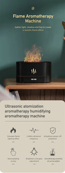 Multi-Function Ultrasonic Aroma Diffuser with Colorful Flame Simulation