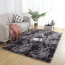 Gray Carpet for Living Room Plush Rug Soft Velvet Mats