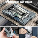 Wallet for Men Slim Aluminum Metal Money Clip RFID Blocking