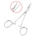 Precision Stainless Steel Hemostatic Forceps Pet Hair Clamp Cutter Tool  ourlum.com Curved Mouth 12.5cm 