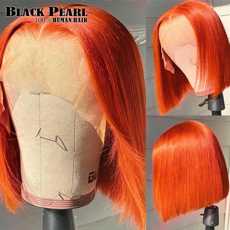 Vibrant Pink Blonde Bob Wig with Ginger Highlights - Luxurious Remy Hair