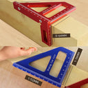 Woodworking Square Protractor Aluminum Miter Triangle Ruler: Precision Woodworking Tool with Multi-Angle Design  ourlum.com   