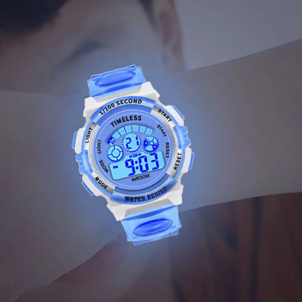 Kids Sports Digital Watch with Luminous Dial, Alarm, Week Display, and Water Resistance for Boys and Girls  ourlum.com   