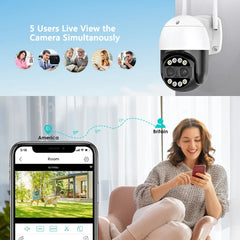 8MP WiFi Security Camera with Dual-Lens Night Vision and AI Detection Features