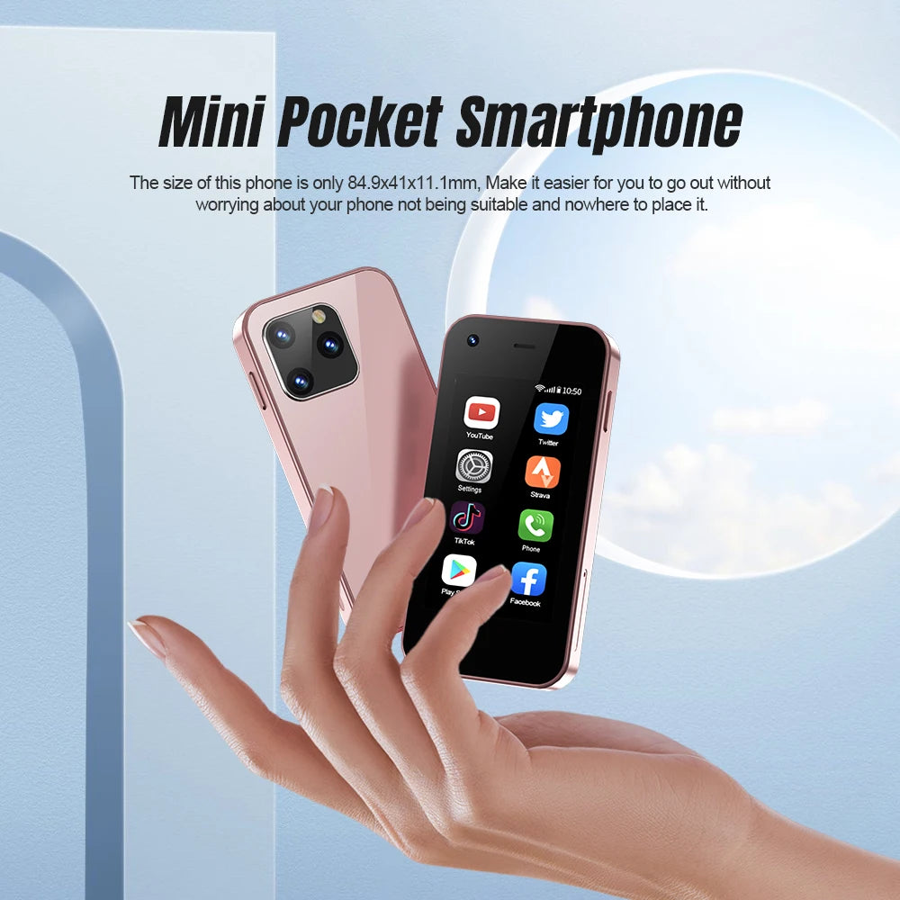 XUESEVEN X6 Mini Android Smart Phone 2.5 Inch Screen 2GB RAM 16GB ROM Dual SIM Slot WIFI Hotspot 3G Small Mobile Phone WhatsAPP