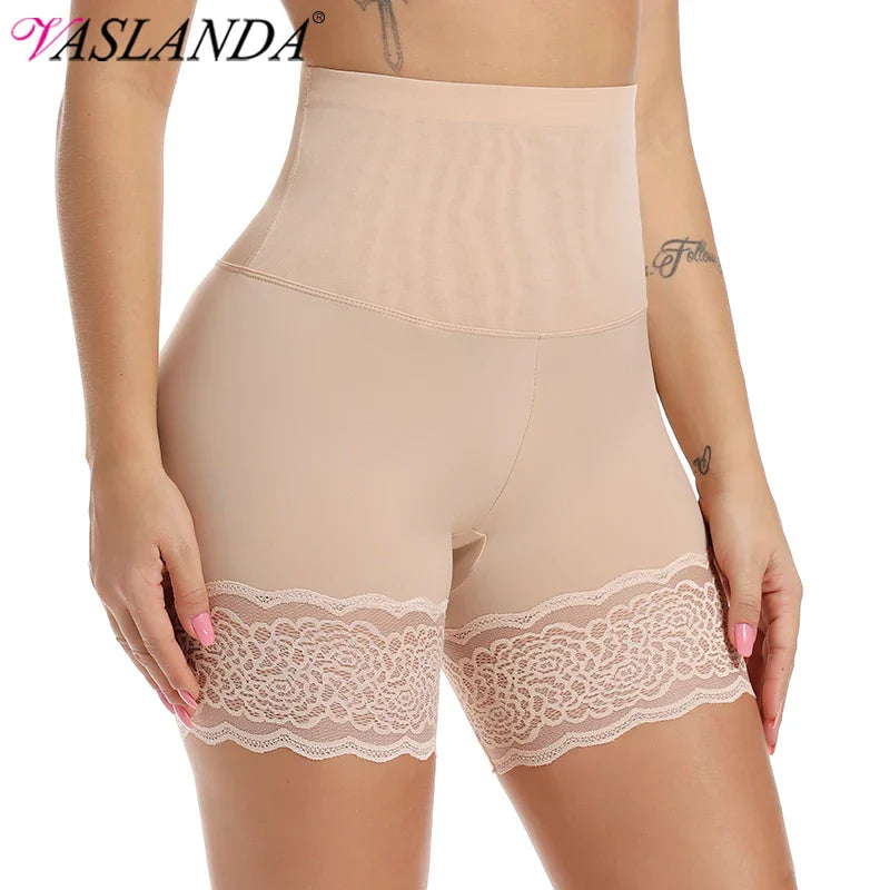 Lace High Waist Shapewear Boyshorts for Tummy Control & Anti-Chafing Comfort  

High Waist Tummy Control, Lace Slip Shorts, Slimming Shapewear for Ultimate Comfort!