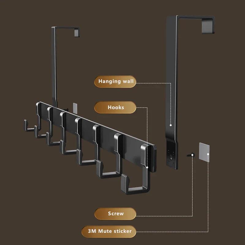 Door Hooks Organizer Rack - Stylish Aluminum Coat Towel Hanger  ourlum.com   