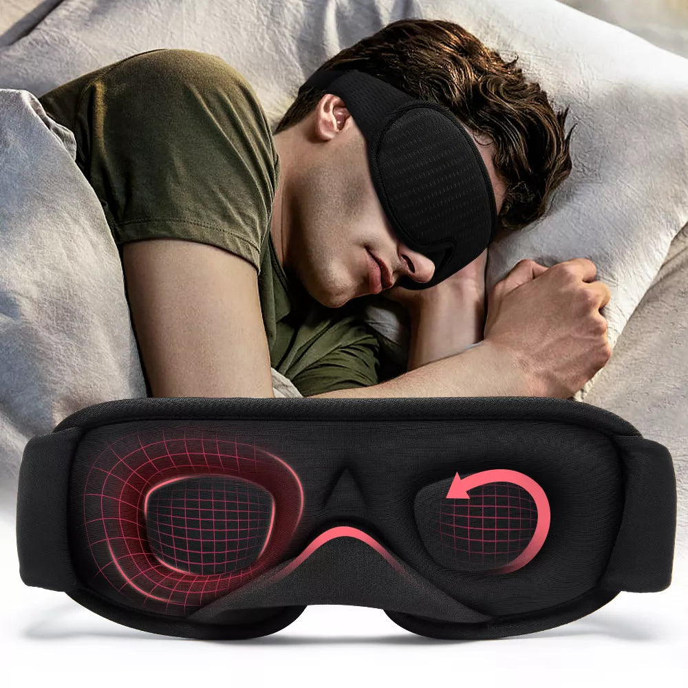 Ultimate Comfort 3D Sleep Mask - Complete Light Blocking Eye Mask for Travel and Relaxation  ourlum.com   