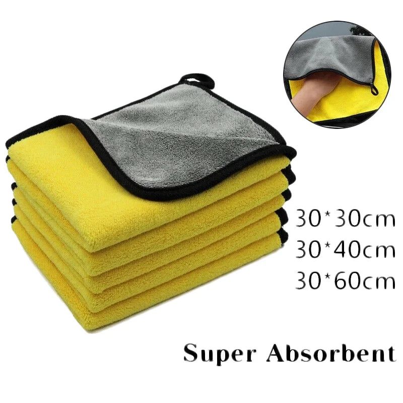 Microfiber Double Layer Cleaning Towel - Premium Quality & Versatile Cleaning  ourlum.com   