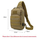 USB Charging Tactical Sling Backpack for Men for Outdoors