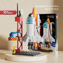 Space Shuttle Rocket Launch Center Building Blocks - Creative Aviation Toy  ourlum.com NO box(107pcs)  