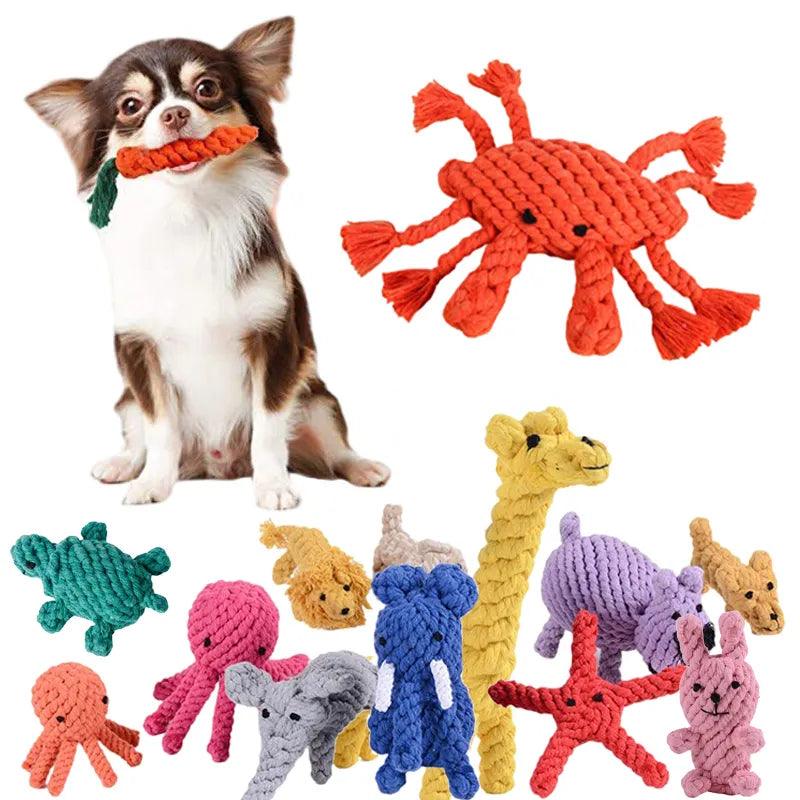 Cotton Rope Carrot Shape Dog Chew Toy for Teeth Cleaning & Fun Outdoor Training  ourlum.com   