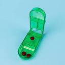 Portable Pill Splitter with Storage for Travel Use