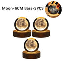 USB LED night light, Galaxy Crystal Ball lamp, 3D planet moon lamp, home decoration  ourlum.com A-Moon-3PCS  