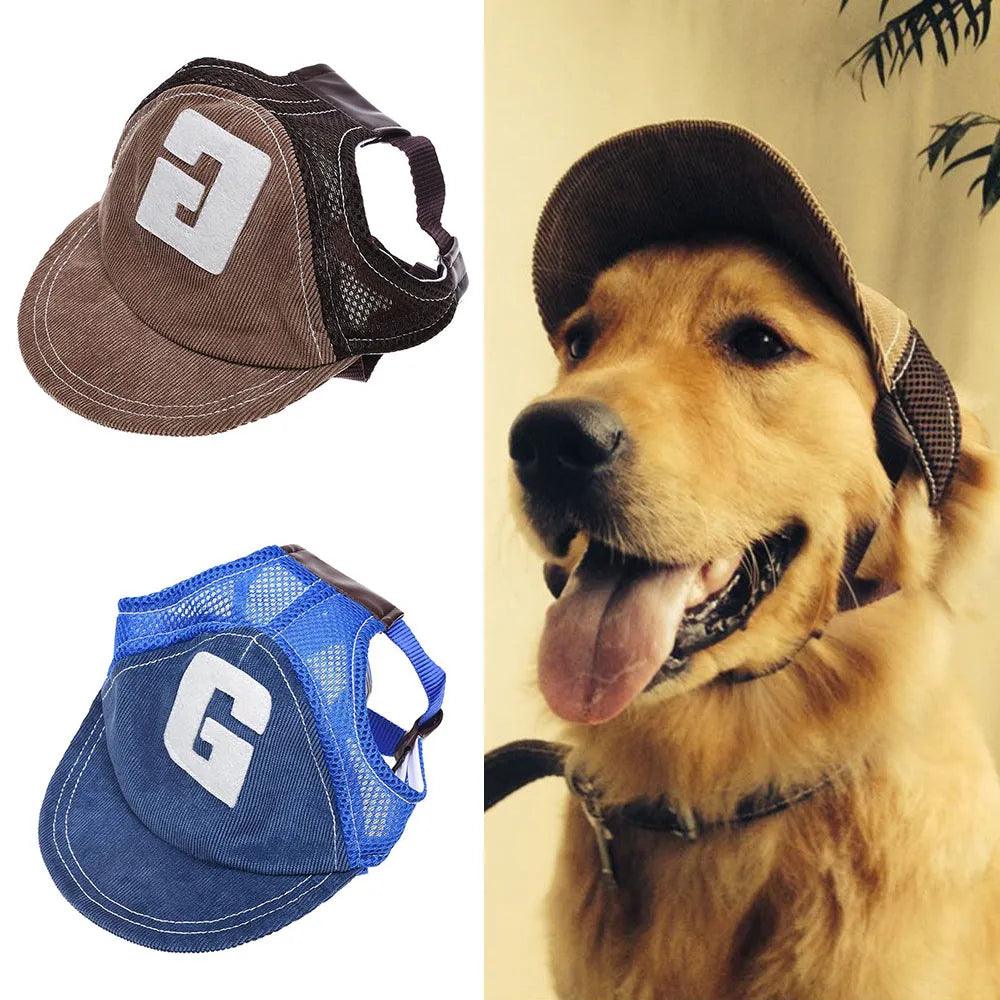 Dog Sunscreen Baseball Cap with Ear Holes for Small to Large Dogs  ourlum.com   