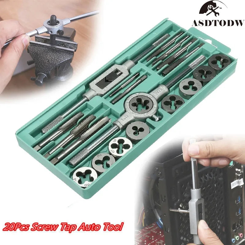 Metric Hand Tap and Die Set for Precision Metalworking  ourlum.com   