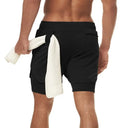 Men's Camo 2-in-1 Quick-Dry Training Shorts for Summer Fitness and Jogging