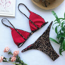 Women Summer Bikini Set Biquinis Sexy Leopard Printed Swimwear