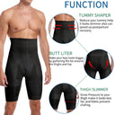 Men's High Waist Tummy Control Shapewear Shorts for Slimming