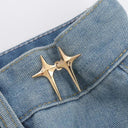 Waist Tightening Bowknot Button Adjusters Set for Pants and Skirts - Stylish and Convenient  ourlum.com star-gold  