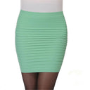 High Waist Elastic Pleated Skirt for Office Ladies Chic Summer