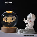 Valentines Day Gift  Galaxy Crystal Ball lamp 3D planet moon lamp USB LED night light  ourlum.com Saturn-B  