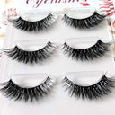 NEW 3Pairs Mink Lashes 3D Mink Eyelashes Invisible Band Natural Black Mink False Eyelash Full Strip cilios posticos Reusable  ourlum.com 3pairsC31  