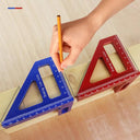 Woodworking Square Protractor Aluminum Miter Triangle Ruler: Precision Woodworking Tool with Multi-Angle Design  ourlum.com   