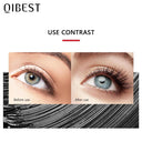 QIBEST Waterproof Silk Fiber Mascara for Bold Lashes