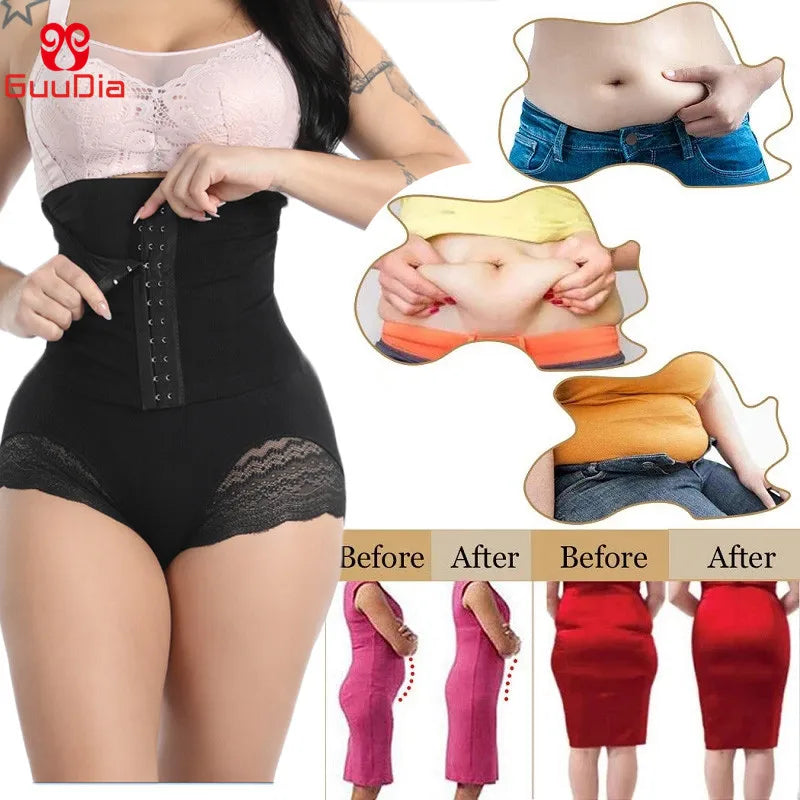 High Waist Tummy Control Shapewear Panties - Seamless Compression Body Shaper for Women