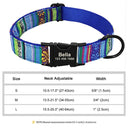 Large Dog Collar: Personalized Cute Print Nylon Pet Collar for Small, Medium, Large Dogs  ourlum.com 032 blue S 