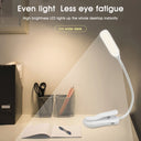 7 LED Book Light USB Rechargeable Reading Light 3-Level Warm Cool White Daylight Portable Flexible Easy Clip Night Reading Lamp