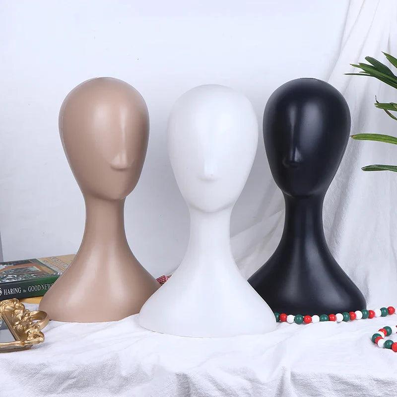 Abstract Female Mannequin Head: Stylish Display Stand for Hair Accessories