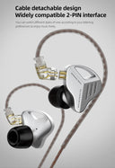 KZ ZVX Earphones Dynamic HIFI Bass Earbuds In Ear Monitor