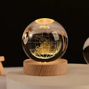 Galaxy Crystal Ball Lamp, 3D Planet Moon Lamp,  Valentine's Day Gift Crystal Ball  Astronomy  Planets  ourlum.com C 6cm with base 