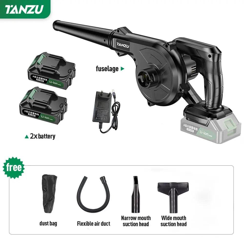 Cordless Blower 21V High-power Rechargeable Battery Vacuum Clean Air Blowing Dust Garden Industrial Vehicle Household Computer  ourlum.com   