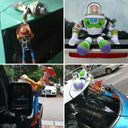 Toy Story Funny Dolls Buzz Lightyear Rescue Woody Plush Auto Car Ornament